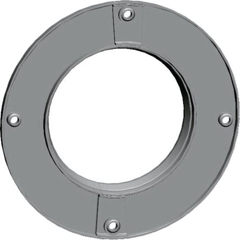 Wolf Rosone DN100 parete interna, rotondo in due pezzi, bianco, in PP, 2651736