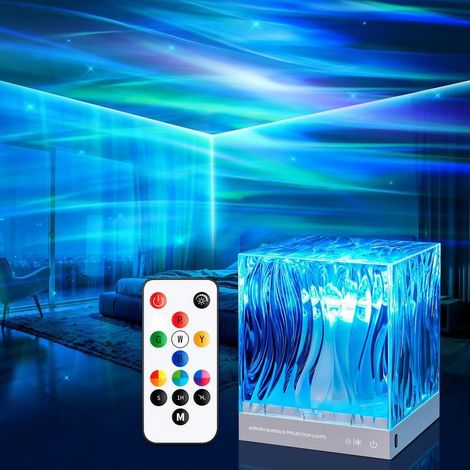 LED Starry Sky Projector Children, RGB 3D Lava Lamp with 16 Lighting Effects & Remote Control Timing, Northern Lights Projector Aurora Light, Starry Sky LED Projector Night Light, Children's Room