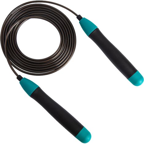 Corde À Sauter - Câble Acier Gainé - Roulements À Billes - Poignées Aluminium - Ajustable Sans Couper - 1 Pièce (1/5)