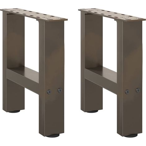 Couchtischbeine Naturstahl 2 Stk. 30x(30-31) cm Stahl