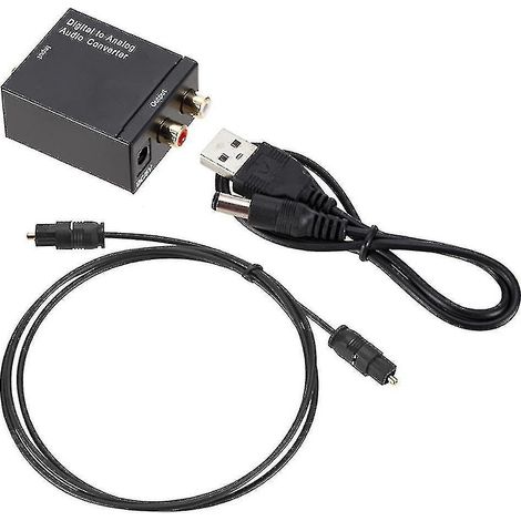 CREA Digital To Analog Audio Converter Optical Coaxial Toslink Rca Tv Lr Sound Adapter (1/4)