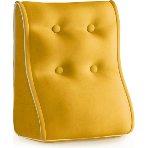 Cuscino ergonomico modulare, finto velluto - Giallo Cuscino ergonomico modulare, finto velluto - Giallo 40 cm (1/4)