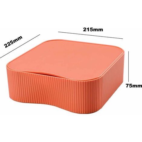 Scatola portaposate impilabile e flessibile, ideale come contenitore da scrivania, portaoggetti da tavolo, cassetto per gioielli e cosmetici, 23x22x8 cm, arancione.