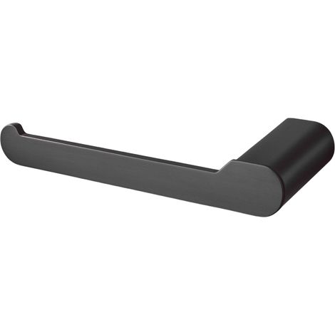 BALNEO - porte-papier toilette en acier inox anthracite Gun Metal - dérouleur QARX inoxydable - support papier WC en métal (1/2)