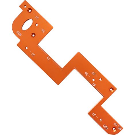 Gabarit de tirage d'armoire, localisateur de poinçon d'armoire en d'aluminium, d'insertion professionnelle pour table de routeur, gabarit pour poignées, gabarit d'installation de (1/5)