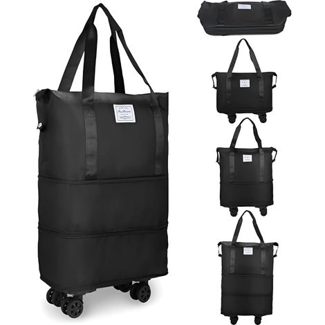 Borsa a mano, grande capacità, borsa Boston, borsa sportiva, borsa pieghevole, zaino portatile, borsa da viaggio, espandibile, valigia, borsa a mano, per viaggio, custodia per il trasporto, con ruote