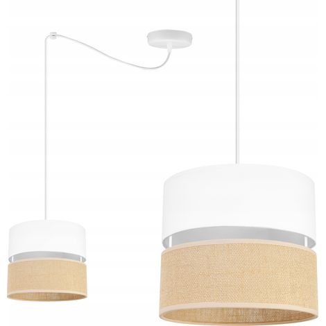 Deckenhängelampe mit 20 cm großem, weißem Spinnenschirm (1/5)