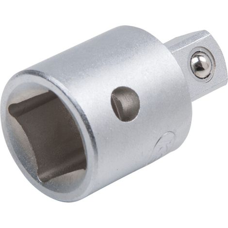 Kstools – Adaptateur 1/2' F x 3/4' M – Longueur 46mm – Finition satinée chrome vanadium – Verrouillage sécurisé DIN 3120 ISO 1174 (1/4)