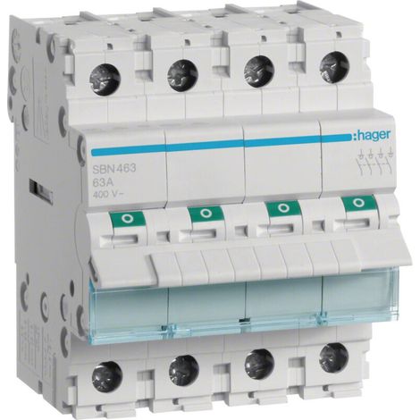 Modularschalter Hager SBN463 vier Pole 63 Ampere (1/4)