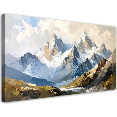 Wandbild Berge Landschaft wie gemalt 100x50 cm (1/5)