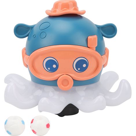 Jouet de bain pieuvre électrique lumineux musical pour garçons, ballon flottant bleu, jouet éducatif aquatique pour bébé (1/5)