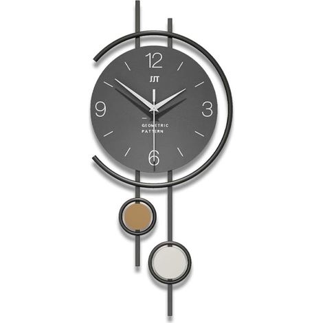 Horloge murale décorative minimaliste et créative avec cadre en métal, 25 x 25 cm, silencieuse (sans tic-tac), à piles