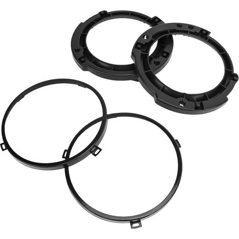 7-Zoll-Rundscheinwerfer-Befestigungsring-Set, schwarzer Metall-Ersatzring für Jeep Wrangler JK 2007–2017 – Crezuo
