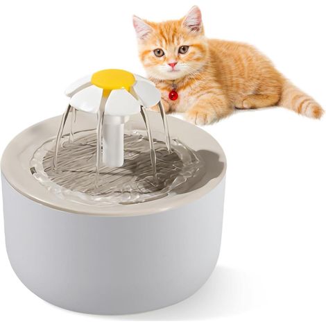Fontaine à eau chat 1L silencieuse filtre 2 modes arrêt auto (1/5)