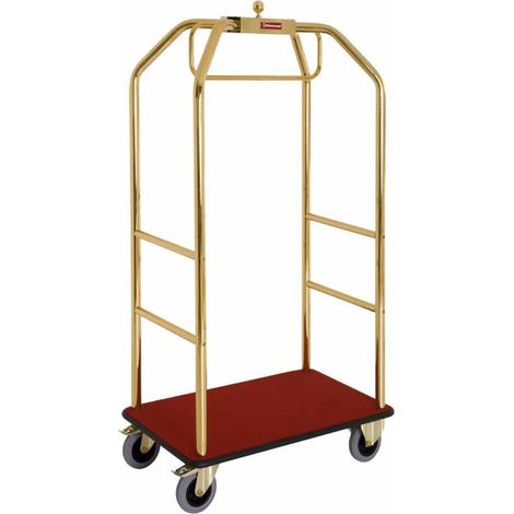 Chariot pour valises / vestiaire doré 2 roues à freins - Diamond