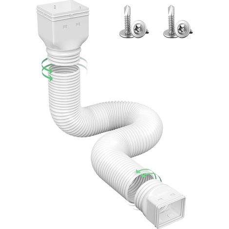 Tuyaux de descente télescopiques ronds en PEHD pour façades de maisons individuelles, gouttières pour l'évacuation des eaux pluvia (1/5)