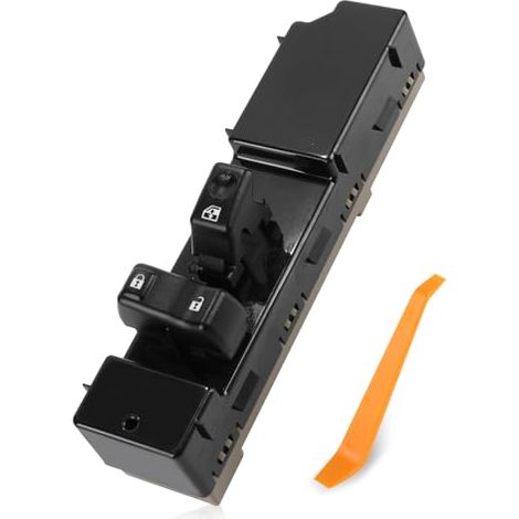 19115820 Interrupteur de vitre électrique côté passager avant droit compatible avec Cadillac Escalade, Chevrolet Silverado 2003-2006, GMC Sierra & Avalanch, remplace 10398570, 15125161, 15202854 (1/5)