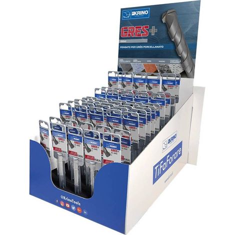 ESPOSITORE DA BANCO PUNTE 'GRES+' 55 confezioni (105 pz totale)