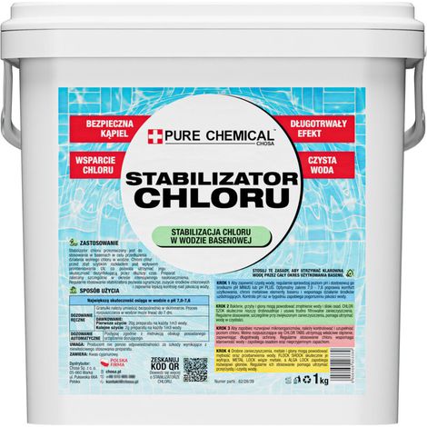 Stabilisateur de chlore 1 kg - Réduction des odeurs - Ultra pur - Économie de chlore