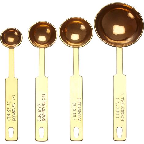 Premier Housewares Alchemist Gold Finish Measuring Spoons (1/4)