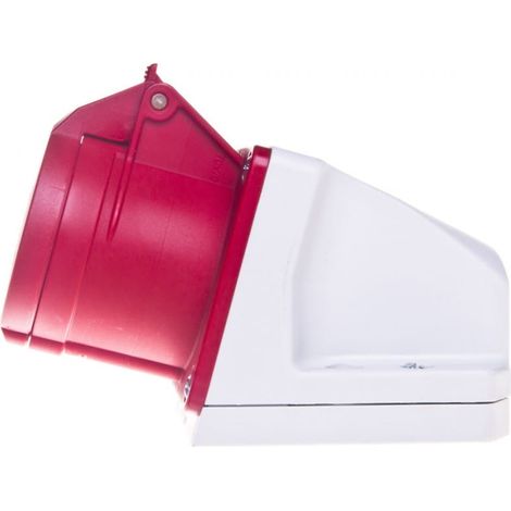 Enchufe fijo 16A 4P 400V rojo IP44 /carcasa pequeña/ 114-6k