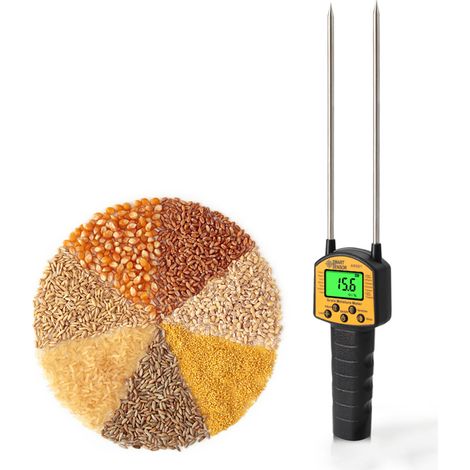 Humidimètre portatif robuste et précis pour grains, testeur d'humidité à aiguille en acier au carbone pour aliments. (1/5)