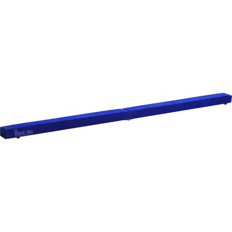 Poutre d multifonctionnel bleue pour salon d'équilibre pliable, antidérapante, revêtement daim, bois robuste, (1/5)