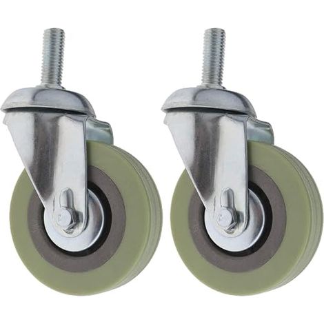 2 x M12 30mm Universal Omnidirectional Castor Wheels with Bolt for Chairs, Trolleys, Shelves, 50kg Per Caster (1/3)