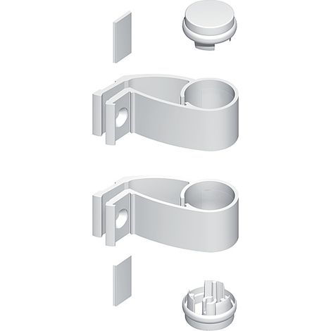 Kit poignée de tirage alu brut à assembler DIVA X - D 40 mm - ral 9010 - LA CROISEE DS (1/2)