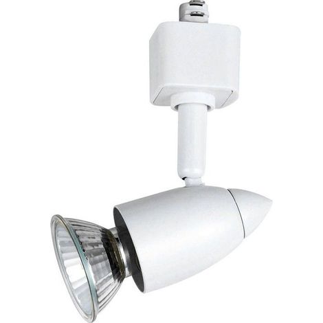 Foco orientable "Len" para raíl GU10 (220/240V) IP20 fabricado en aluminio color blanco