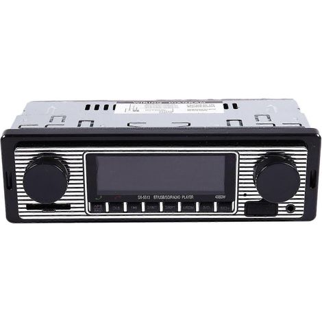 Autoradio vintage Bluetooth avec lecteur MP3, stéréo USB et AUX, autoradio classique (1/4)
