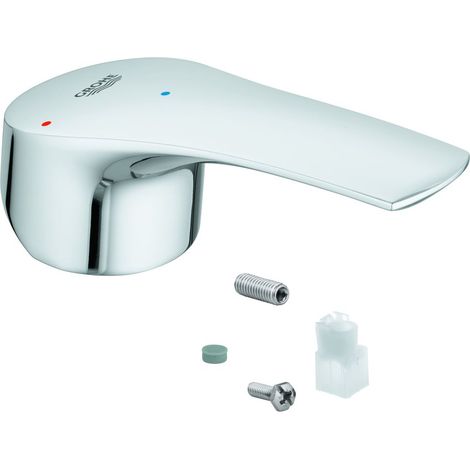 Grohe Hebel für Einhandmischer, mit Temperaturanzeige Rot/Blau, Mattschwarz, 485512430 (1/2)