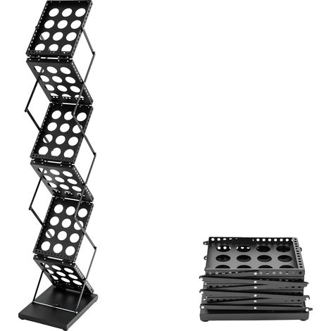 Porte-revues, double face, design pliable, noir (1/2)