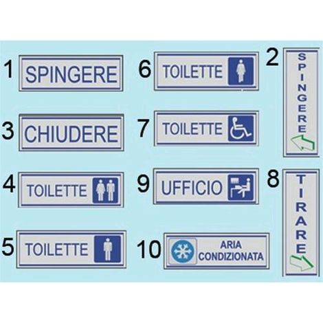 Etichette adesive Spingere Verticale Conf. 10 Pz