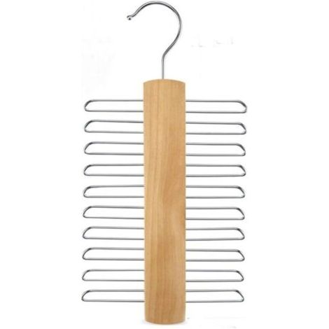 Porte-cravates, cadeaux de Saint-Valentin pour homme et mari, support de cravate et de ceinture en bois de qualité supérieure, rotation vers l'organisateur et le support de rangement avec fini (1/5)