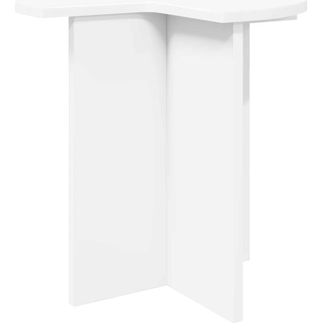 Side Table with Storage White Ø 39 x 38 cm Engineered Wood vidaXL