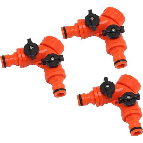 Raccord de vanne de dérivation réglable 3 pièces, filetage femelle G3/4 pour système d'arrosage de jardin et d'irrigation, connecteur de tuyau d'alimentation en eau (1/5)
