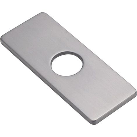 Tapa rectangular de acero inoxidable de primera calidad para grifo de lavabo de cocina - Gris - Protector contra salpicaduras - Barrera de agua (1/5)