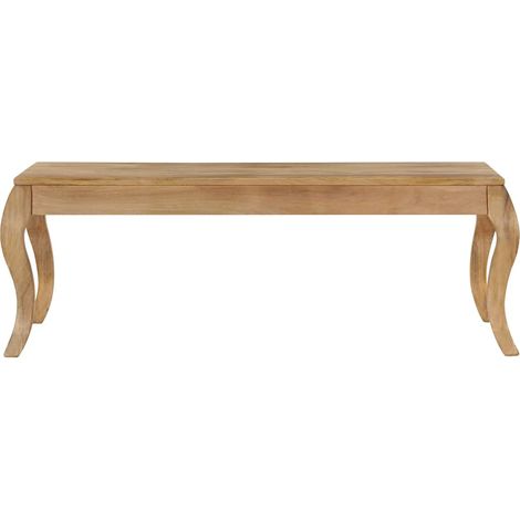 vidaXL Mesa de centro de madera de mango maciza 116x66x41 cm (1/2)