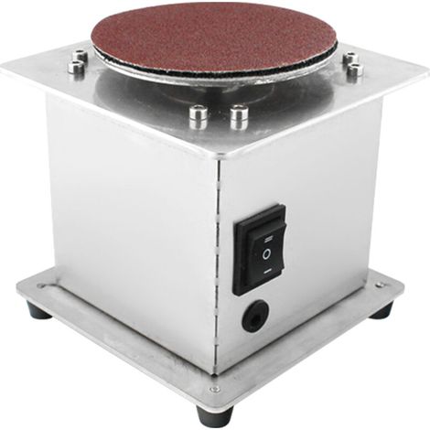 Mini lijadora de mesa, afiladora eléctrica de cantos, 7 velocidades variables, 20 discos de lijado autoadhesivos, pulidora de mesa para bricolaje para madera, plástico y metal (1/5)