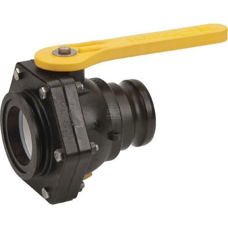 Rubinetto a sfera a 2 vie 3" flangia x 3" pezzo a V Camlock BANJO MVSF300FP