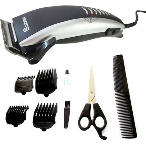 TrAdE Shop Traesio - Tagliacapelli Elettrico Surker Sk-5602 Rasoio 4 Pettini Forbici Pettine -