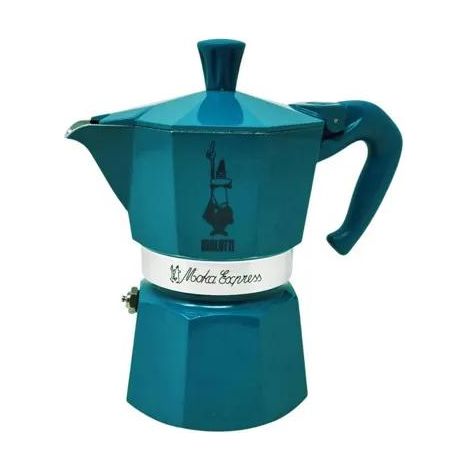 Bialetti Moka Express Zima Kaffeemaschine türkis 3 Tassen