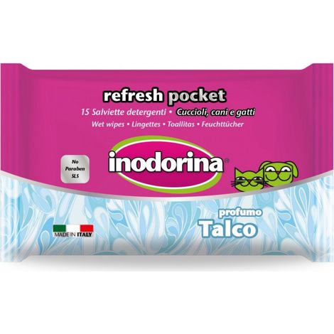 Toilette toallitas erfrischt Talco Tasche 15 Einheiten