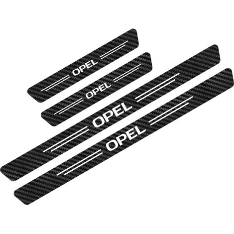 (Pour Opel - Noir et Rouge) Convient aux modèles Opel Vivaro, Combo, Meriva, Adams, Mokka, Vectra, Crossland X, Insignia, Astra, OPC, Corsa et Tigra. Autocollants de protection pour seuils de portière (1/4)