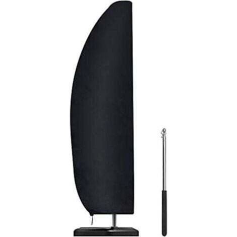 Housse de parasol imperméable avec mât – Grande housse robuste pour parasol déporté ou banane, résistante aux UV, 205 x 25/48/57 cm (1/5)