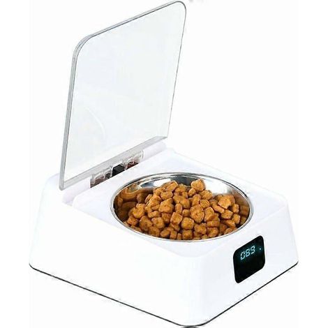 Distributeur automatique de croquettes pour chatons et chiots avec indicateur de niveau de nourriture bas. Distributeur automatique de croquettes pour petits animaux. (1/5)