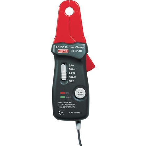 Adaptateur de pince ampéremétrique pour multimètre AC/DC, 80A c.a./ 80A ( Prix pour 1 )