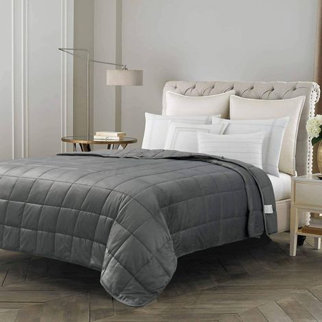 WOLTU Gewichtsdecke 9kg 150x200cm Therapiedecke für Erwachsene, Entspannungsdecke Therapie aus Mikrofaser, Cashmere Feeling Beschwerte Decke Anti Stress, Weighted Blanket für besseren Schlaf (1/4)