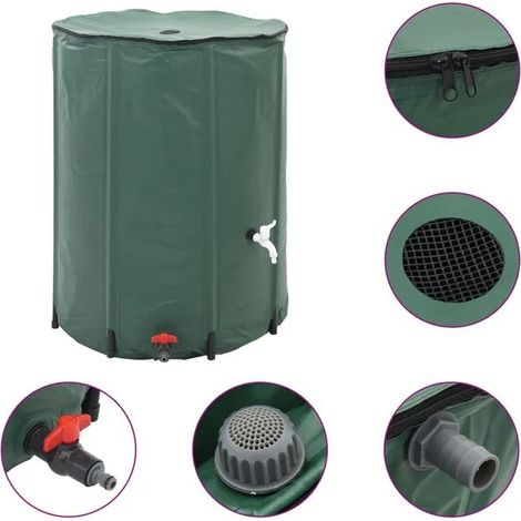 Réservoir de récupération d'eau de pluie pliable de 750 litres